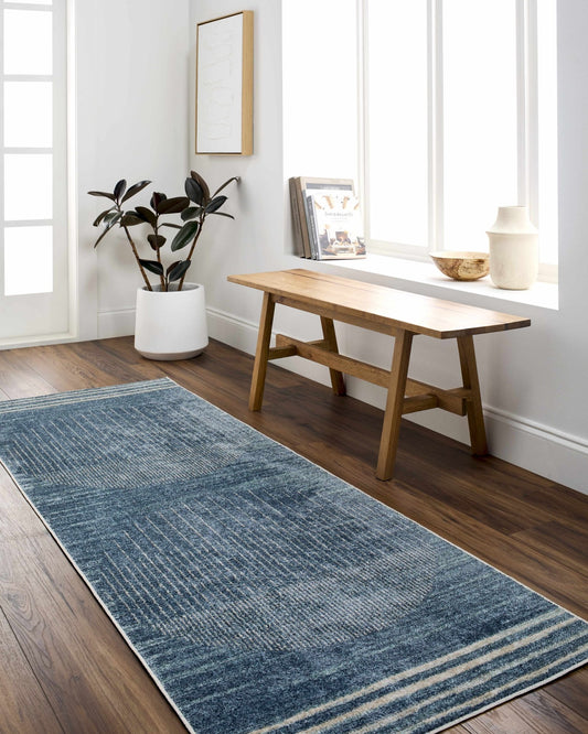 Thad Blue Washable Area Rug - Clearance - Armand’s Maison & Marché