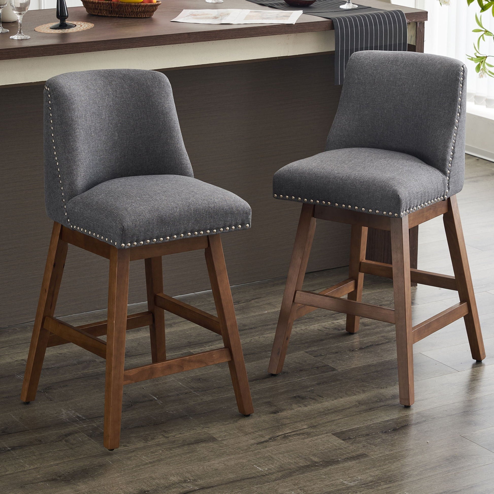 Upholstered Swivel Bar Stool - Armand’s Maison & Marché