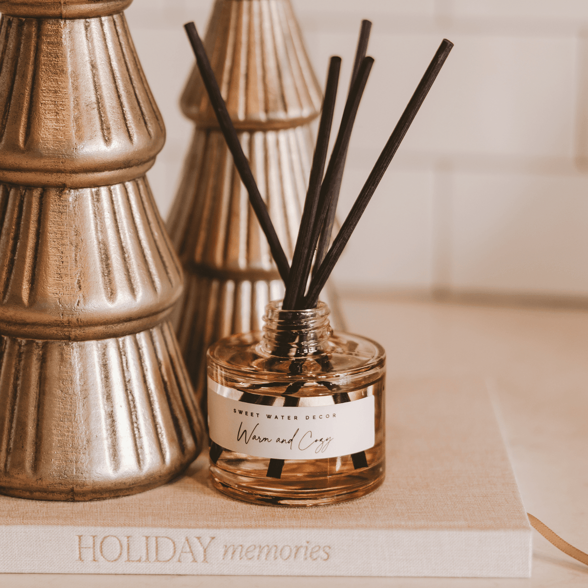 Warm and Cozy Tinted Glass Jar Reed Diffuser - Armand’s Maison & Marché