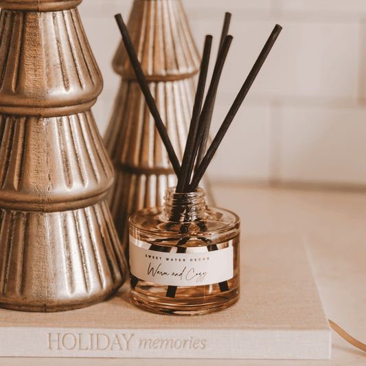 Warm and Cozy Tinted Glass Jar Reed Diffuser - Armand’s Maison & Marché