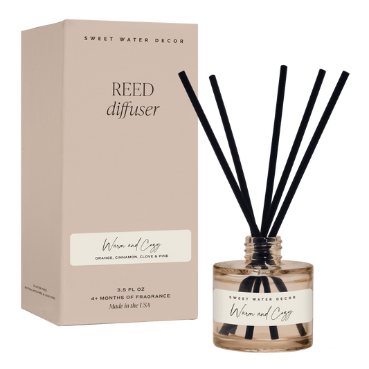 Warm and Cozy Tinted Glass Jar Reed Diffuser - Armand’s Maison & Marché