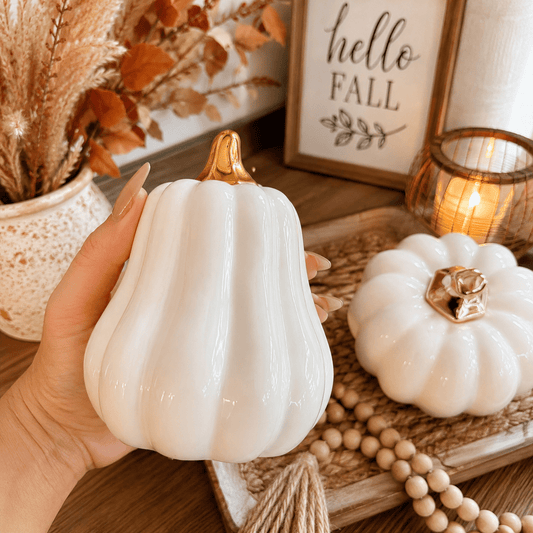 White Luxe Pumpkin - Armand’s Maison & Marché