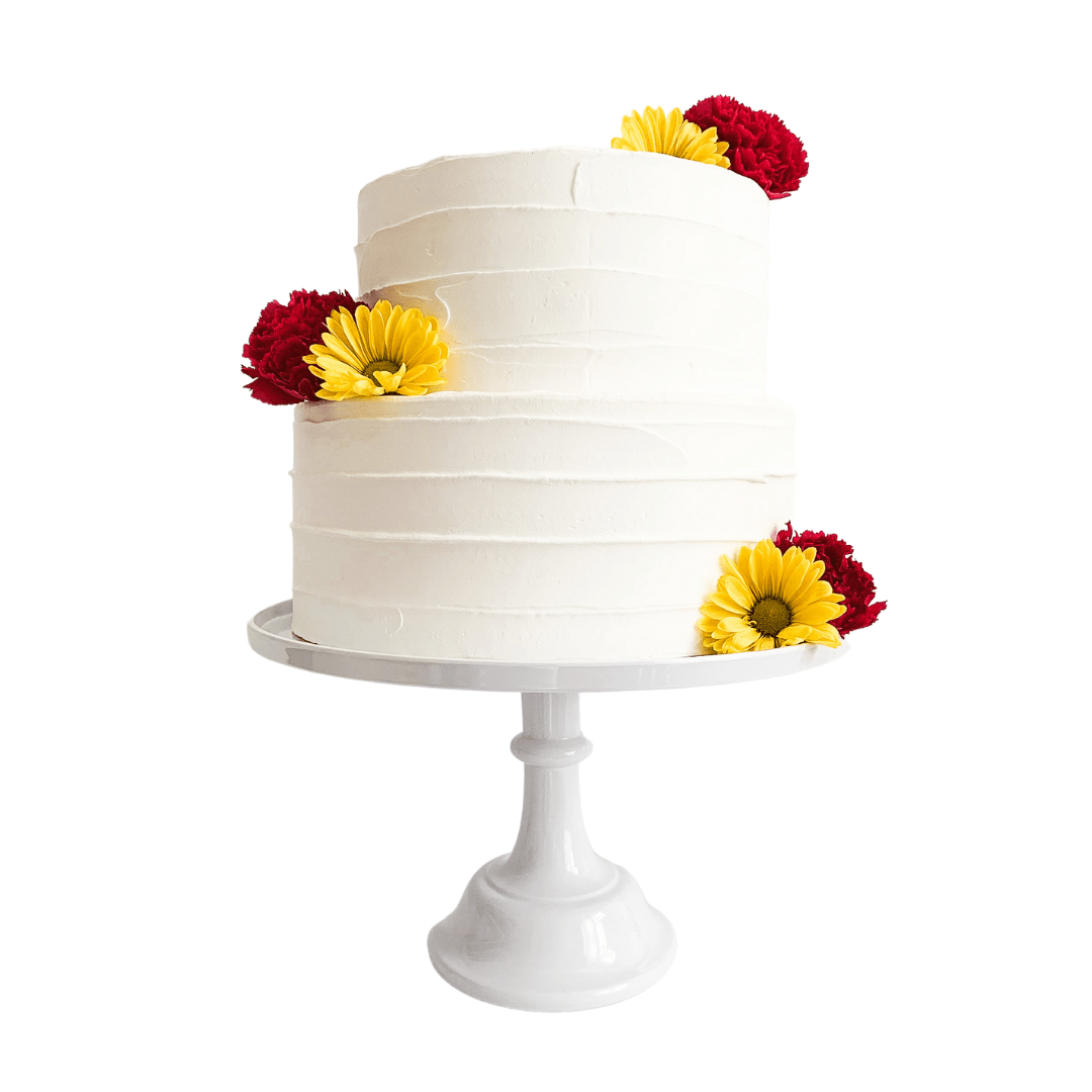 White Melamine Pedestal Cake Stand - Armand’s Maison & Marché