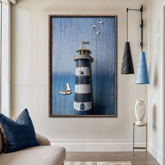 Wooden Lighthouse Coastal Wall Art III - Armand’s Maison & Marché