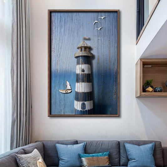 Wooden Lighthouse Coastal Wall Art III - Armand’s Maison & Marché