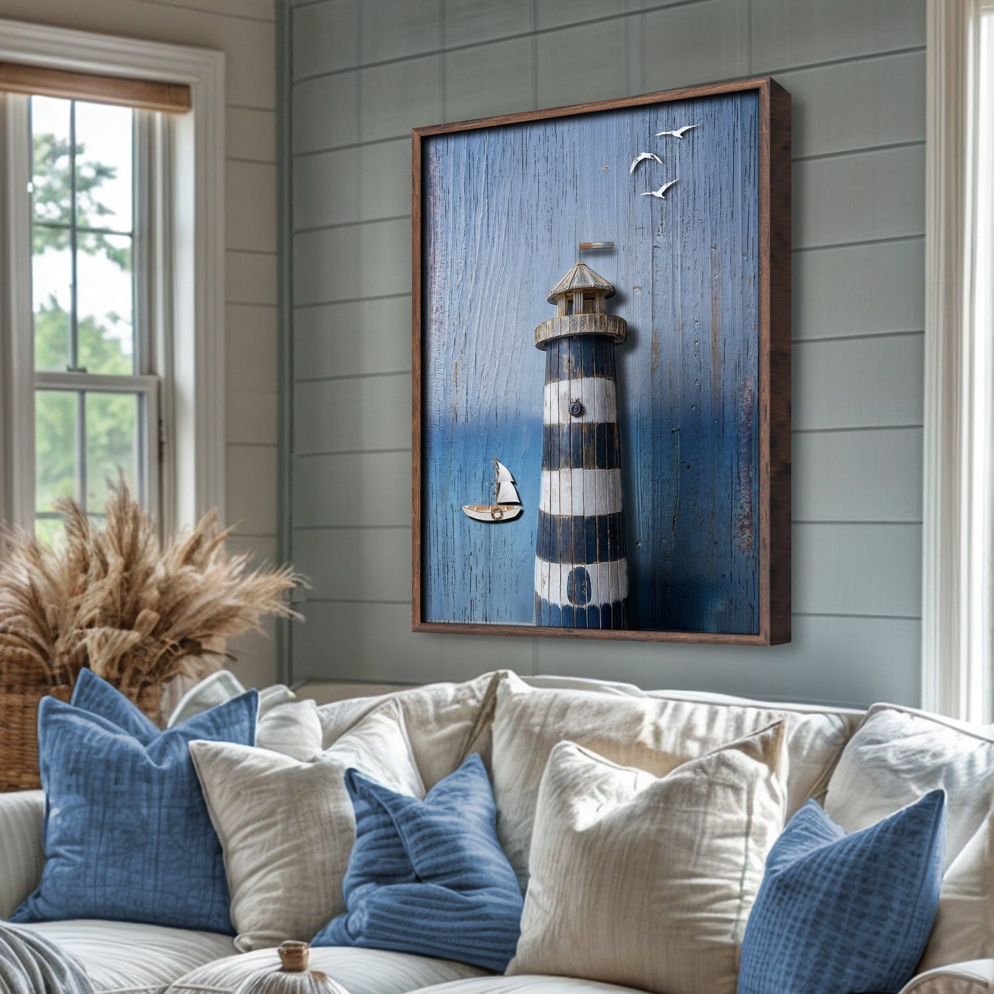 Wooden Lighthouse Coastal Wall Art III - Armand’s Maison & Marché