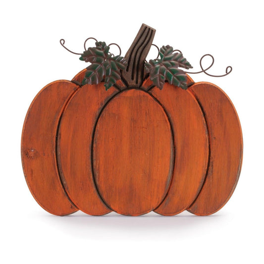 Wooden Pumpkin Décor – 13" - Armand’s Maison & Marché